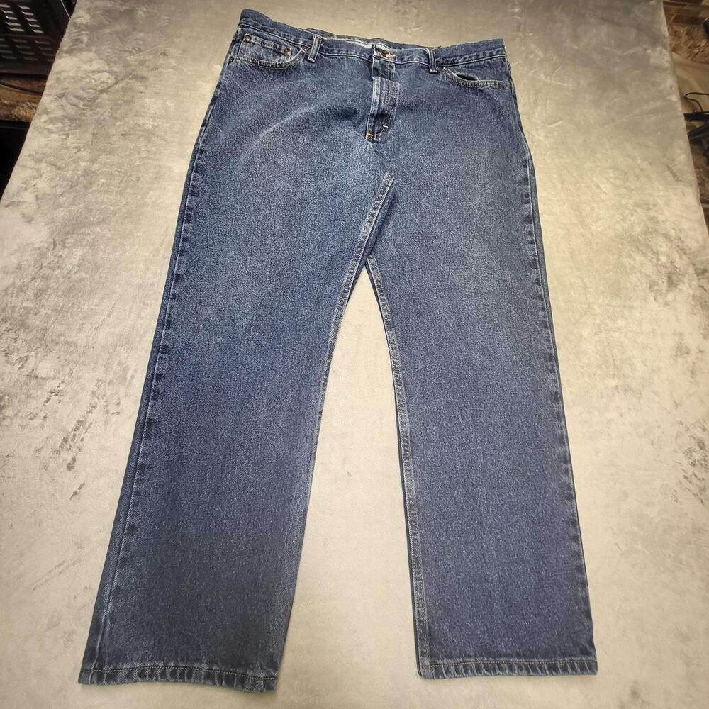 Wrangler Jeans Mens 40x30 Blue Straight Leg Denim 5 Pocket Zip Fly 9760WDR